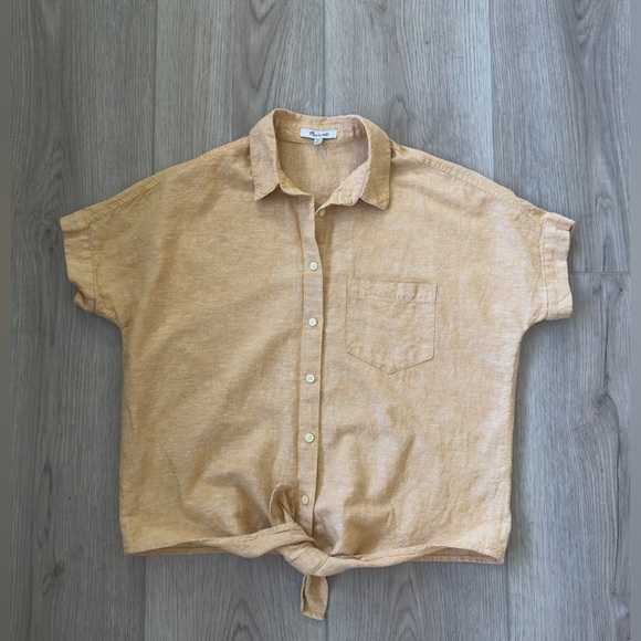 Madewell Tops - Madewell Mustard Linen Shirt